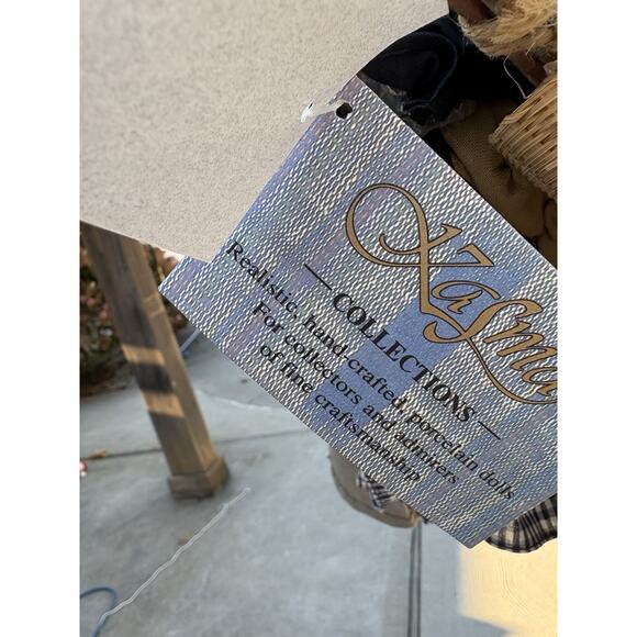 Vintage Kasma Hanging Porcelain Witch Doll with Broom Halloween Figure Kitchen - Picture 2 of 4